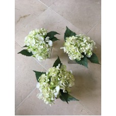 NDI Floral Petite Set of Three White Hydrangeas Arrangement in Acrylic Water   253703790062